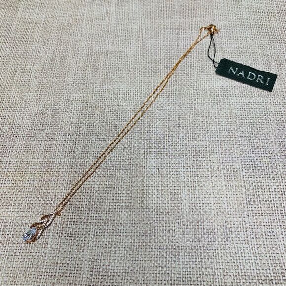 Nadri Rose Gold Crystal Necklace - Picture 1 of 2